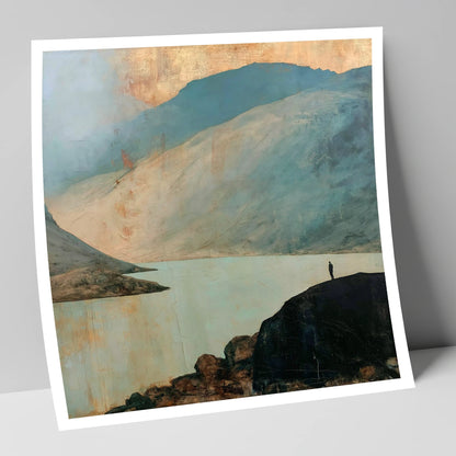Great Gable in Golden Light lake district fell art print