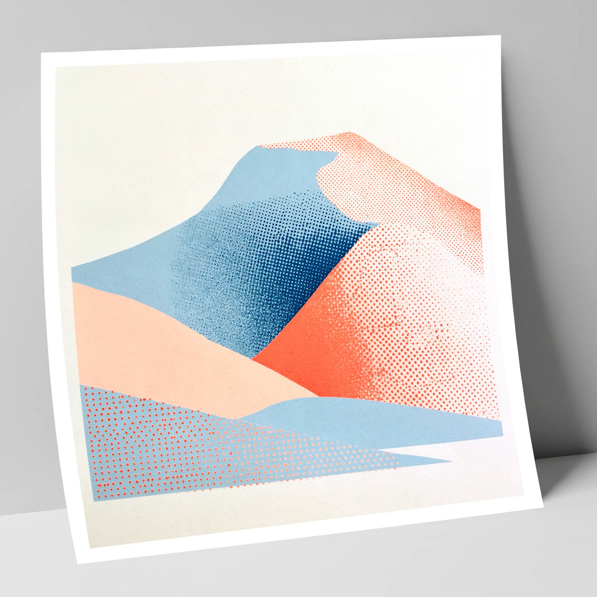 Blencathra in Blue and Coral lake district fell art print