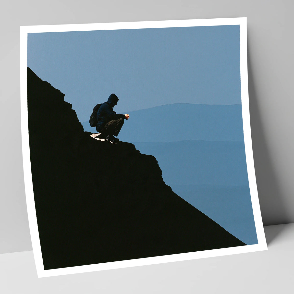 Blencathra Walker in Dramatic Silhouette lake district fell art print