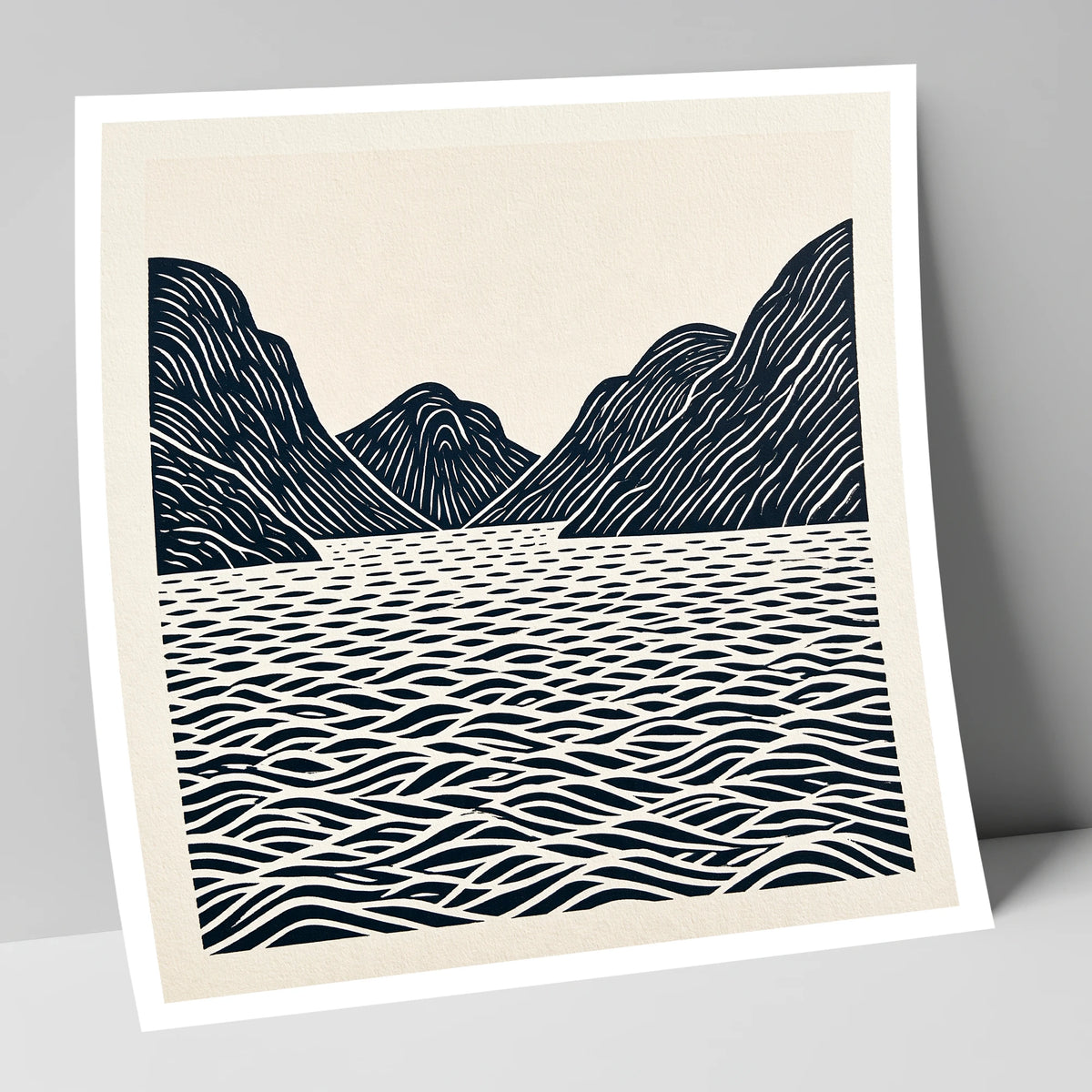 Dark Fells over Wastwater lake district lake art print