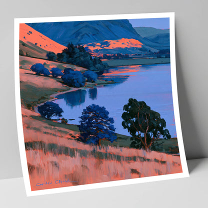 Coral Fells and Blue Lake lake district lake art print