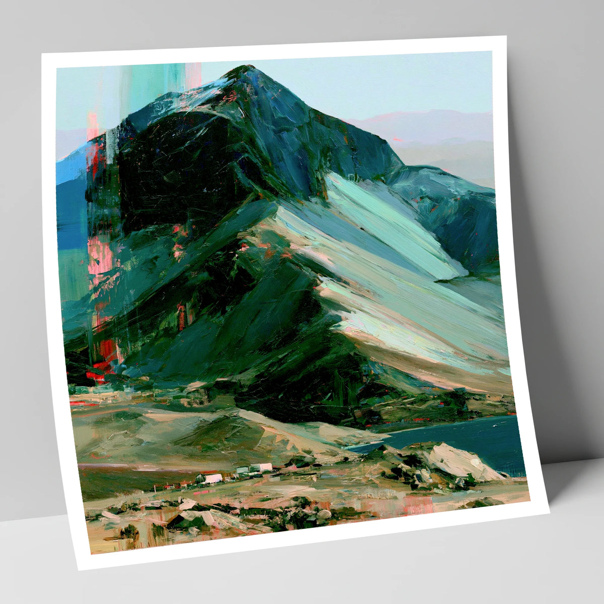 Great Gable in Vivid Teal great gable wall art art print