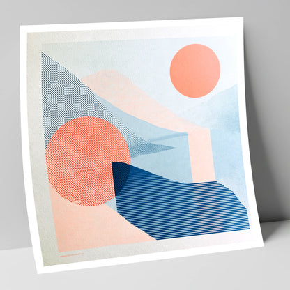 Ennerdale Valley Geometric Abstract lake district valley art print