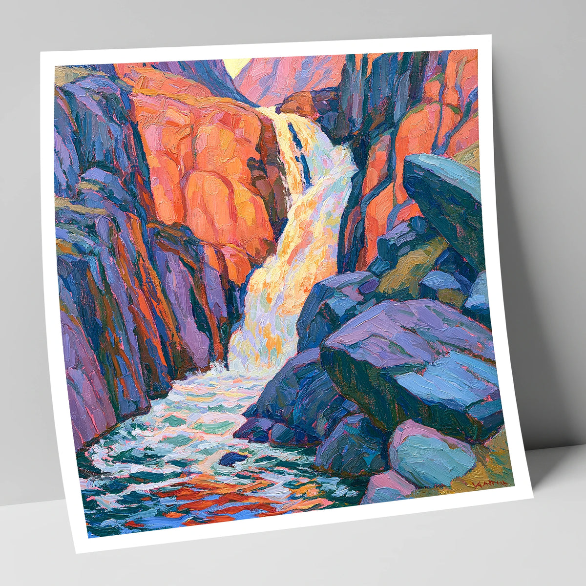 Vibrant Lake District Waterfall Cascade lake district waterfall art print