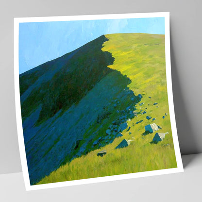 Striking Shadows on Caw Fell lake district fell art print