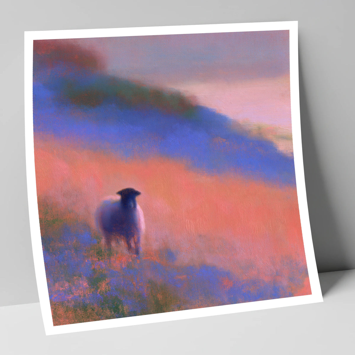 Herdwick Sheep in Twilight Mist lake district wildlife art print