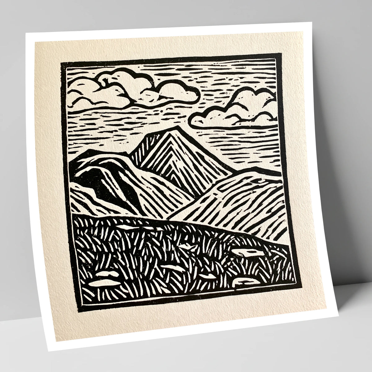 Great Gable In Monochrome lake district fell art print