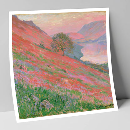 Sunset Pink Over Rannerdale Bluebells lake district lake art print