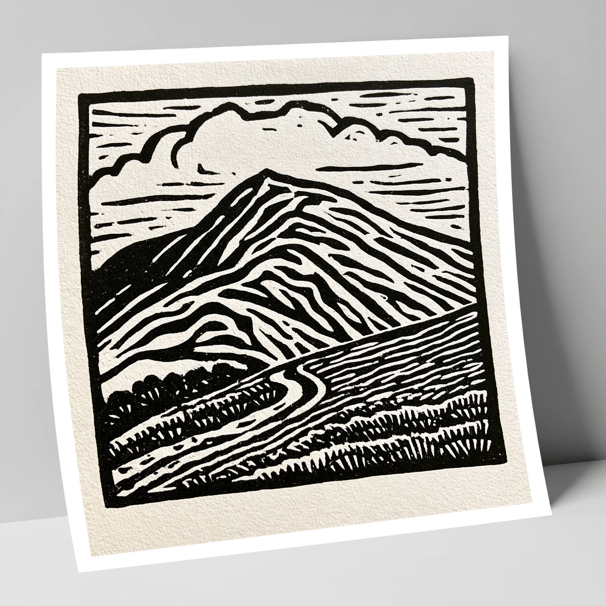 Black and White Blencathra Fell lake district fell art print