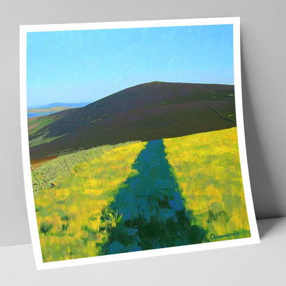 Vibrant Track To Great Calva lake district fell art print