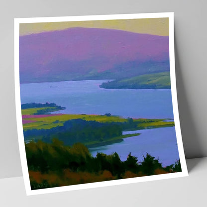 Vibrant Fells Above Bassenthwaite Lake lake district lake art print