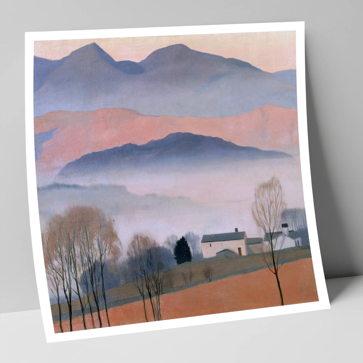 Pastel Fells and Morning Mist lake district sky art print
