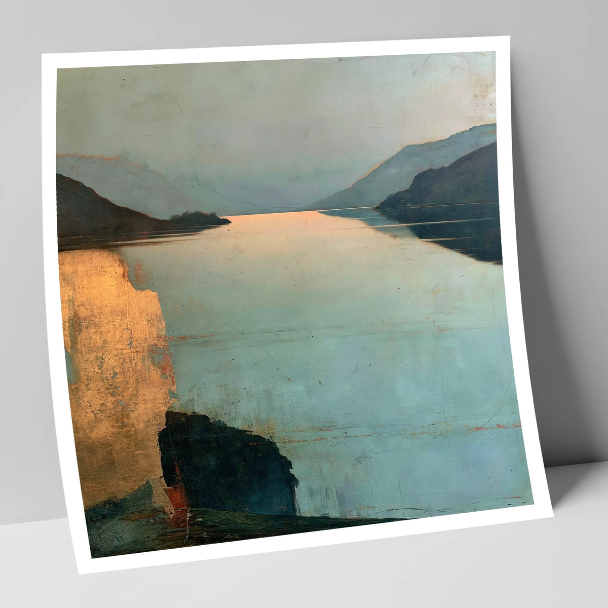 Distant Golden Light on Ullswater lake district lake art print