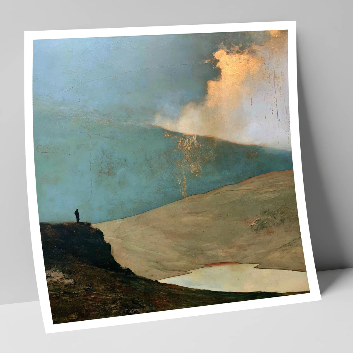 Helvellyn Beneath a Golden Cloud Break lake district fell art print