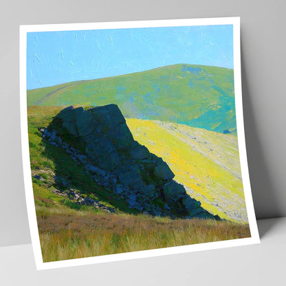Vibrant Crag on Armboth Fell lake district fell art print