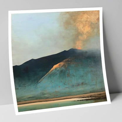 Golden Light on Blencathra Ridge lake district fell art print