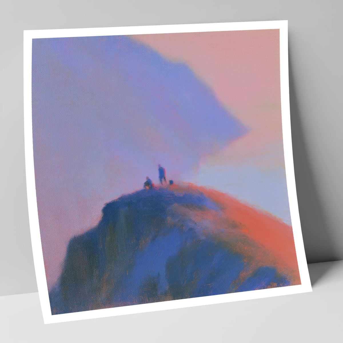 Twilight Climbers on Lakeland Crag lake district walking art print