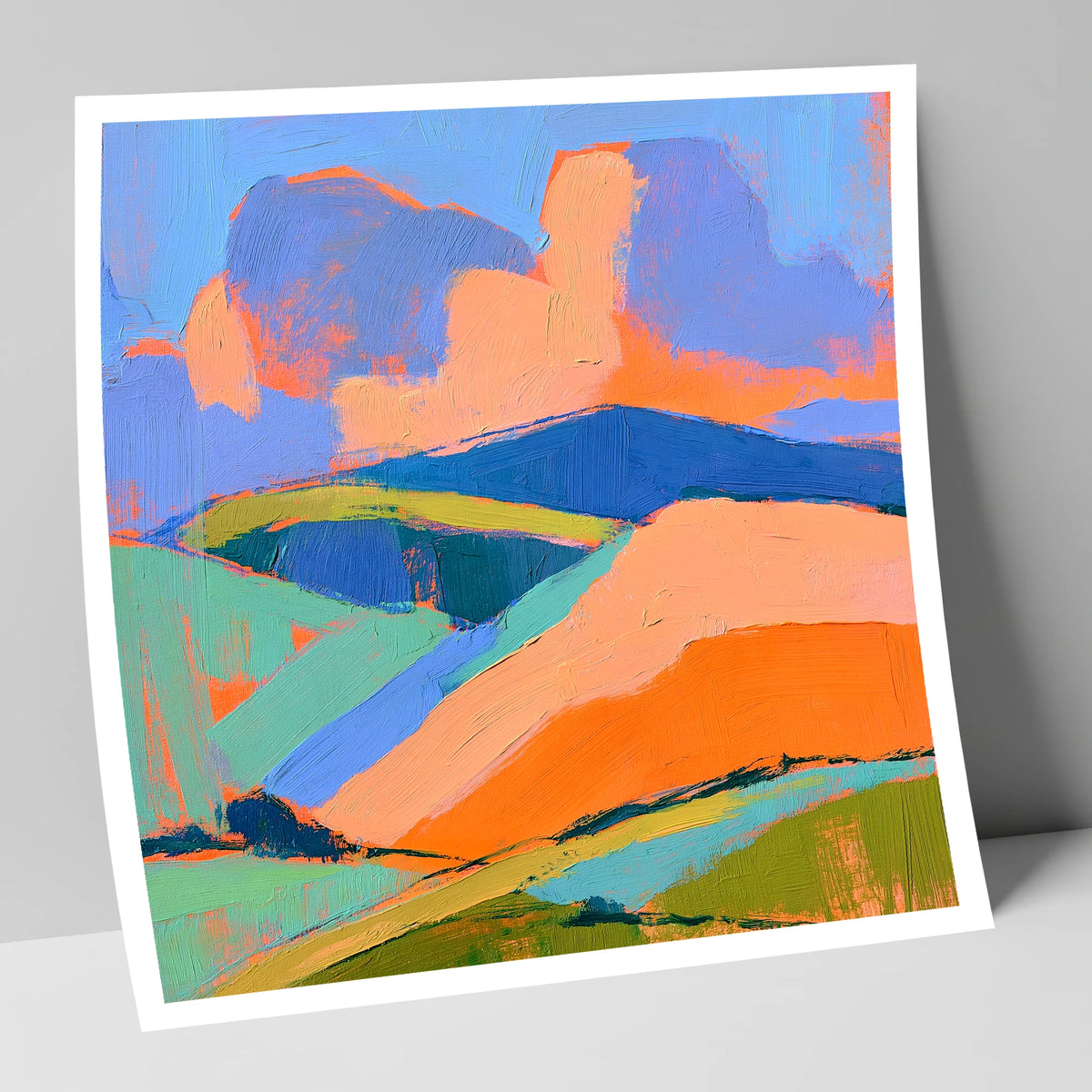 Rolling Fells in Vivid Colour lake district fell art print
