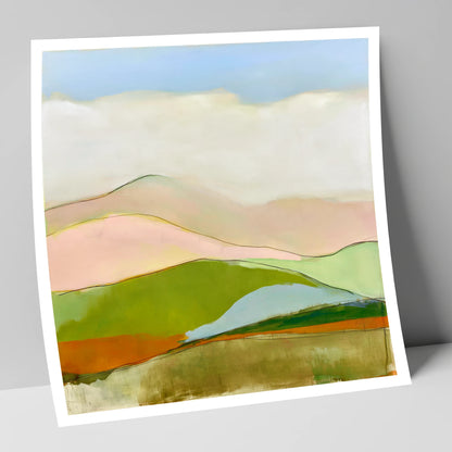 Abstract Rolling Fells Under Cloud lake district fell art print