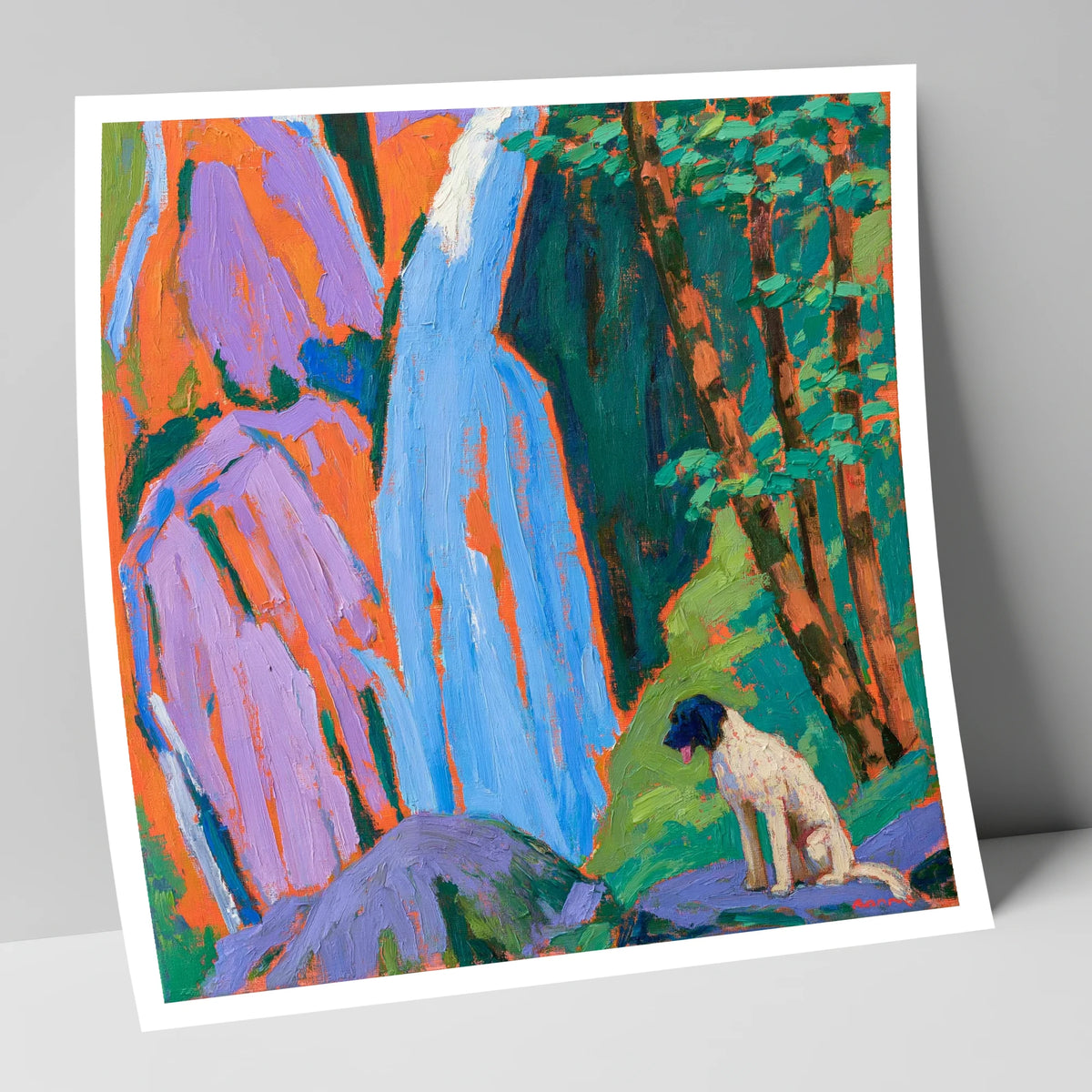 Vibrant Aira Force With Dog aira force wall art art print
