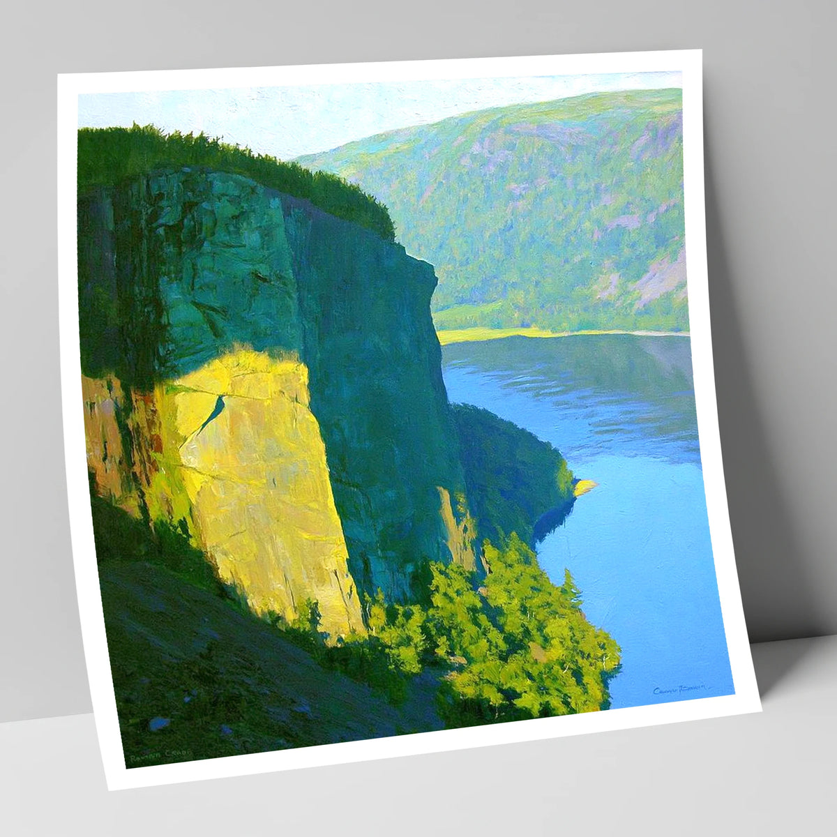 Luminous Sunlight on Raven Crag lake district fell art print