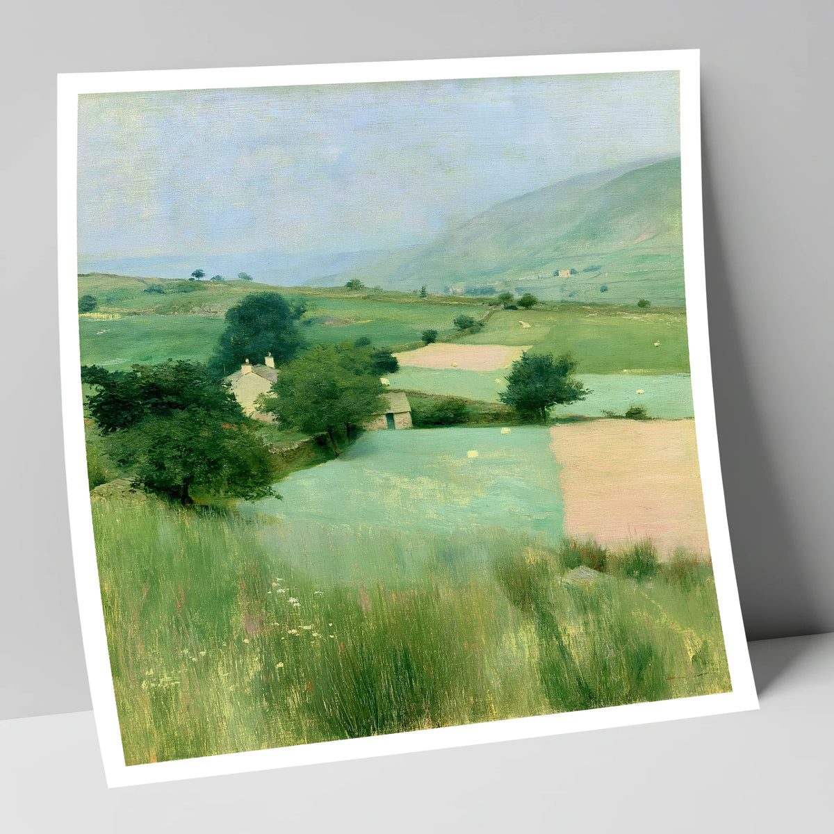 Patchwork Pastures in a Lakeland Dale lake district valley art print