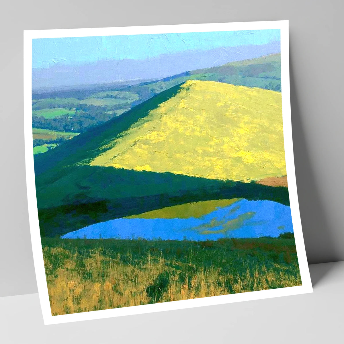 Bright Sunlight on Longlands Fell lake district fell art print