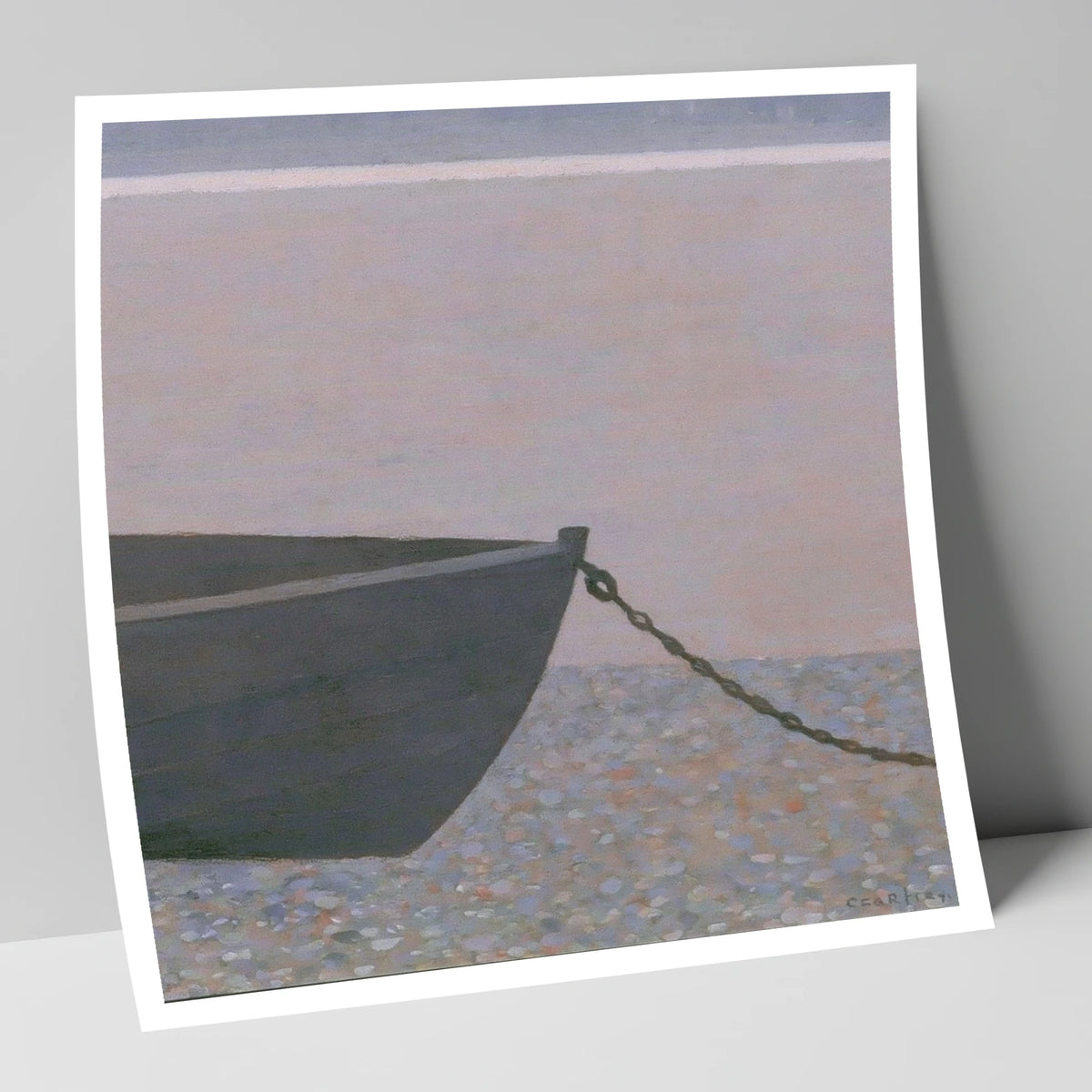 Windermere Boat on Pebble Shore lake district lake art print