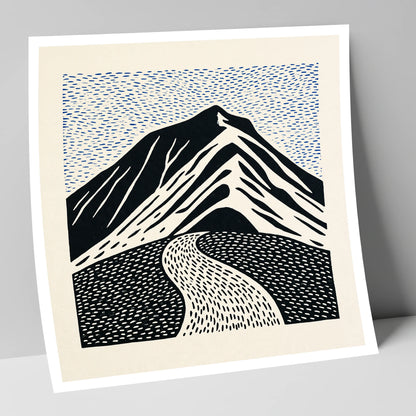 Blencathra Beneath a Rhythmic Sky lake district fell art print