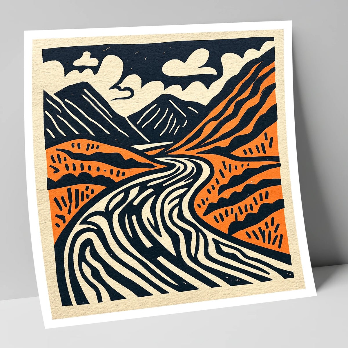 Bold Terracotta Kirkstone Pass lake district valley art print
