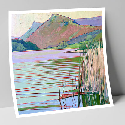 Grasmere Lake In Pastel Tones lake district lake art print