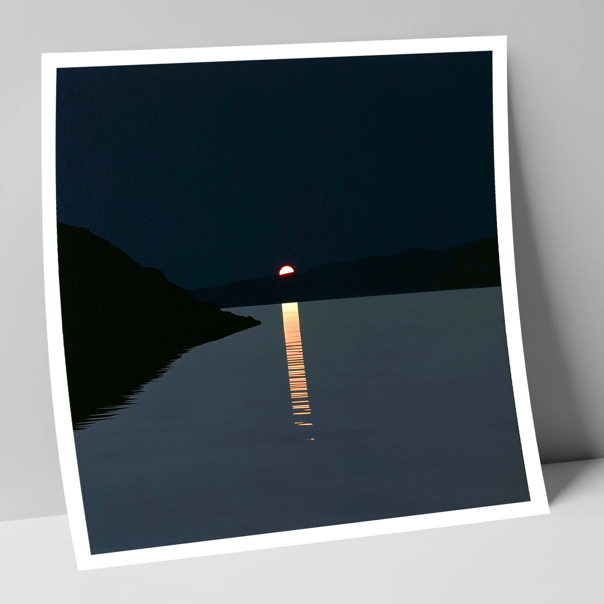 Crimson Sun Over The Lake lake district lake art print