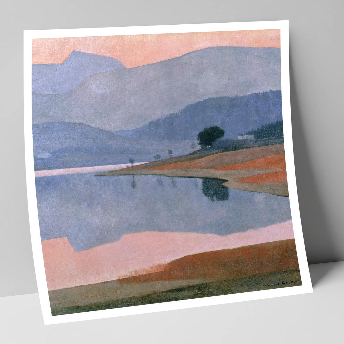 Lavender Fells and Still Lake lake district lake art print