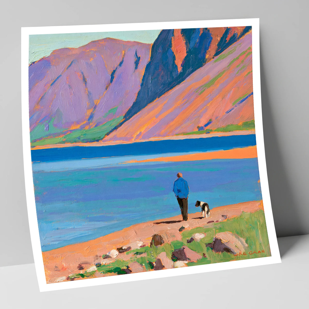 Vibrant Wast Water Dog Walk gifts for dog walkers art print