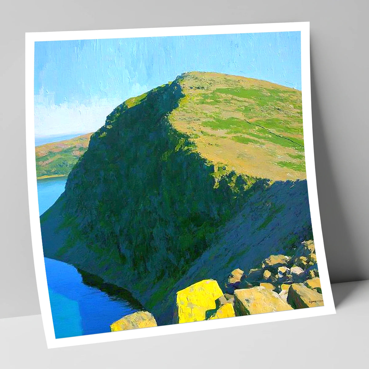 Old Man of Coniston Sunlit Ridge lake district fell art print