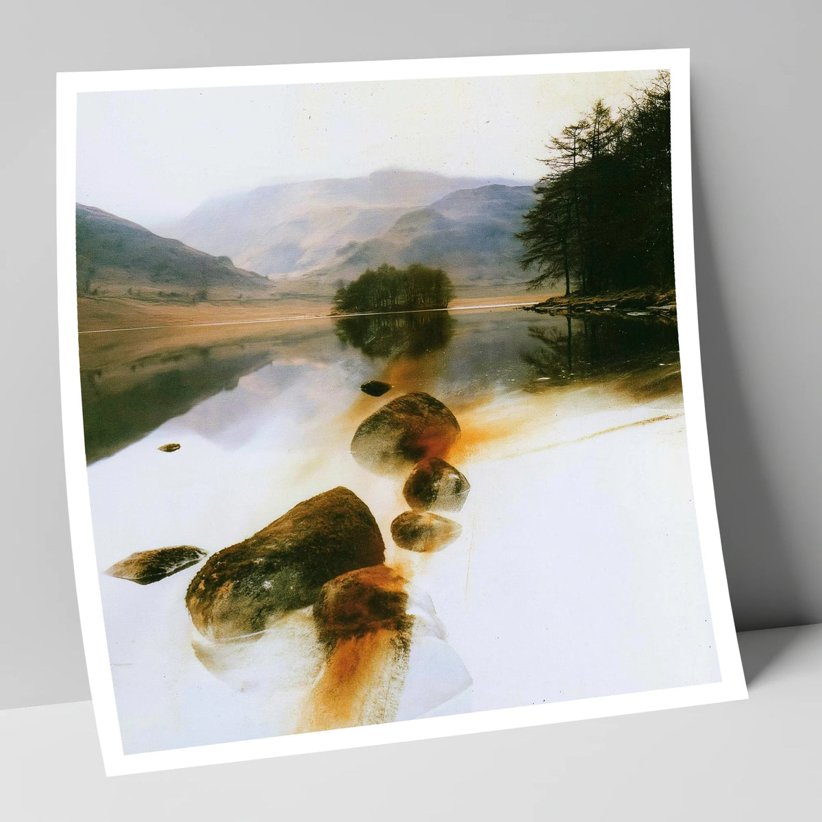 Copper Shallows at Rydal Water lake district lake art print