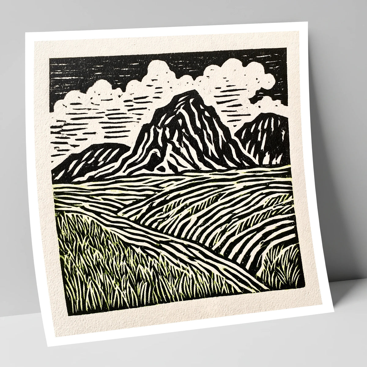 Scafell Pike Graphic Landscape lake district fell art print