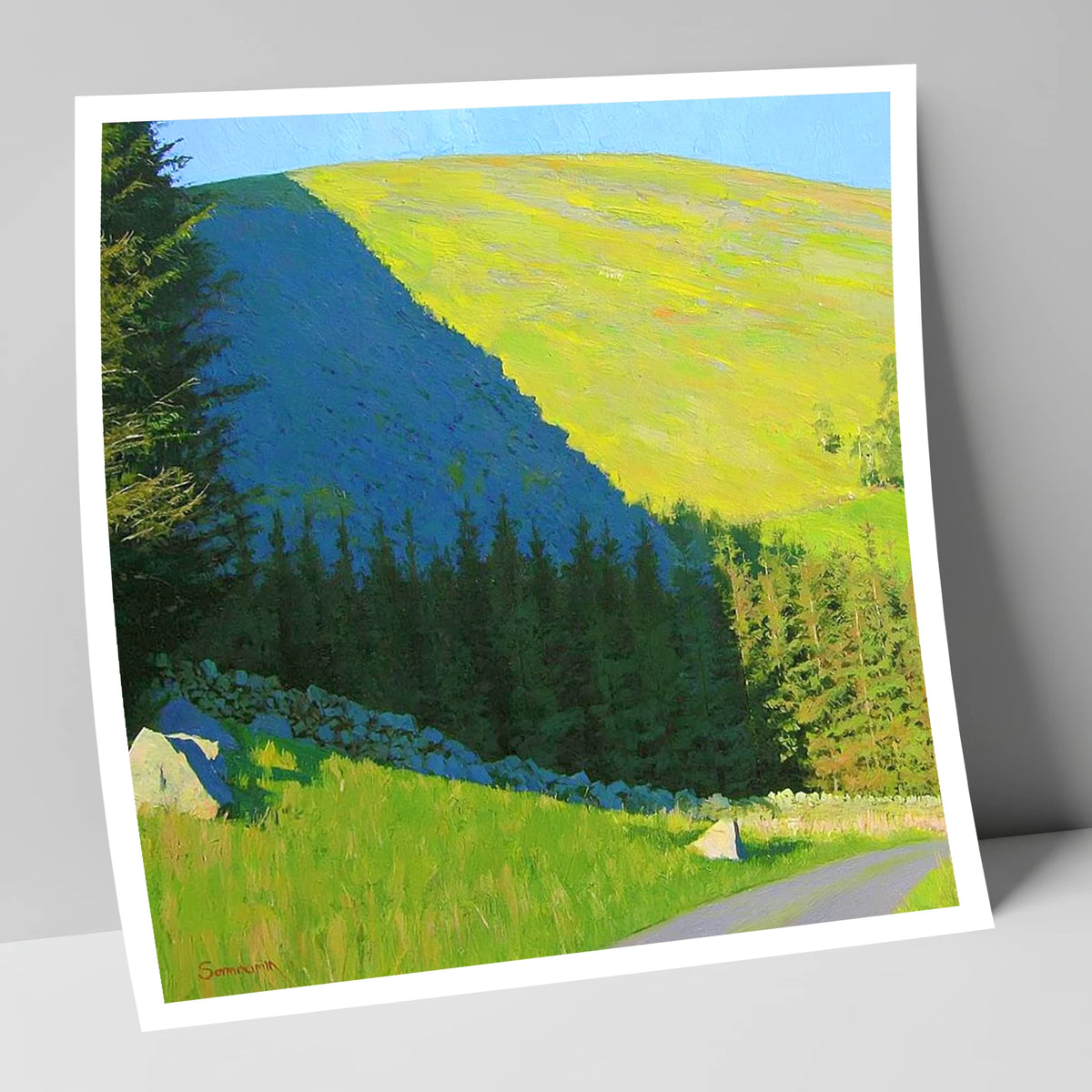 Diagonal Shadow Over Graystones Fell lake district fell art print