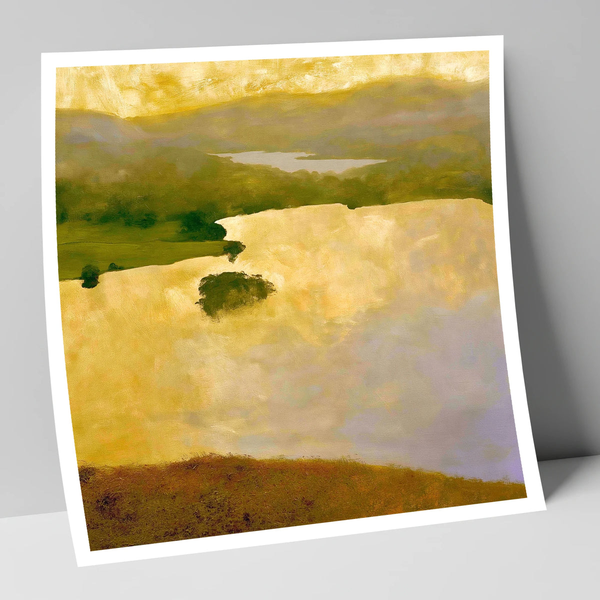 Grasmere Lake in Golden Light lake district lake art print