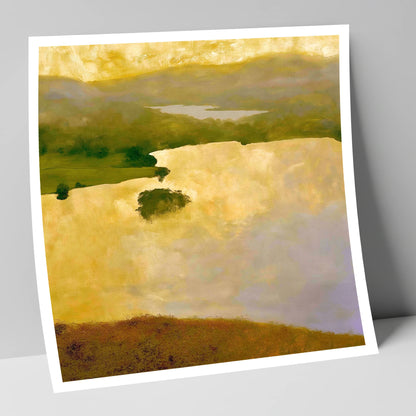 Grasmere Lake in Golden Light lake district lake art print