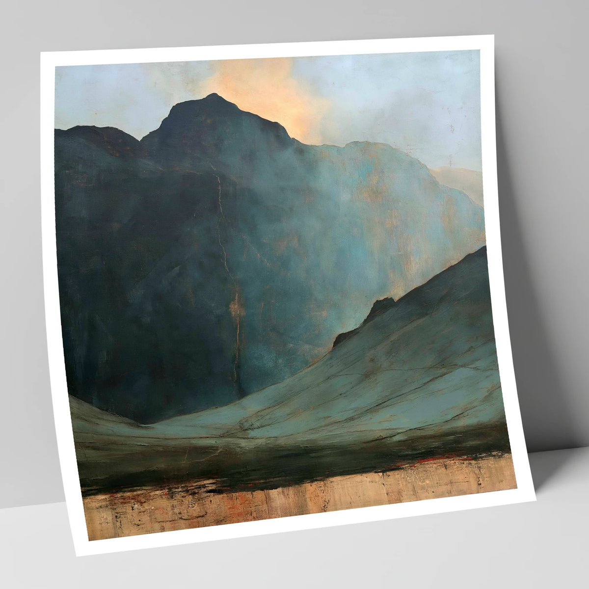 Langdale Pikes Beneath Breaking Light lake district fell art print