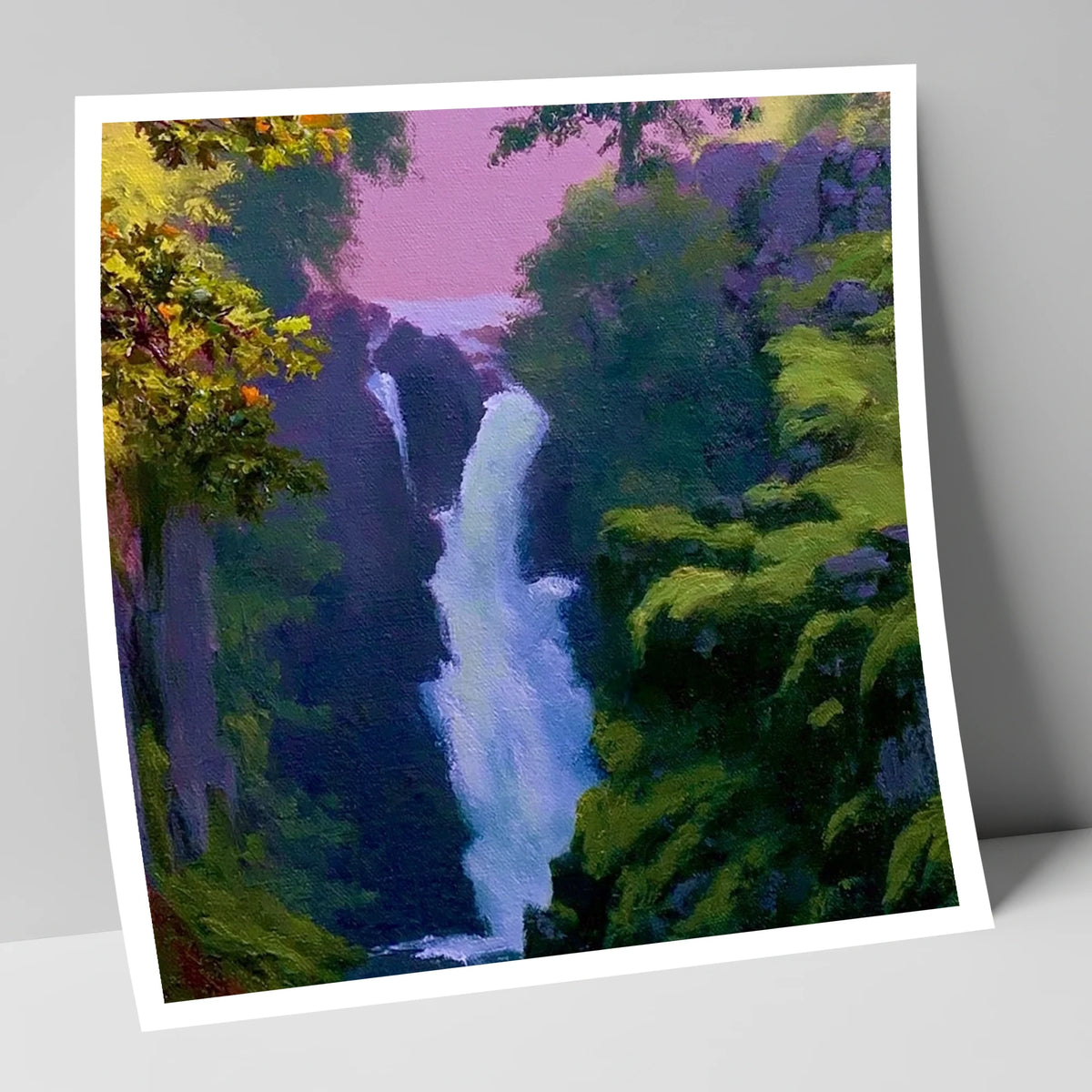Vivid Aira Force Waterfall lake district waterfall art print