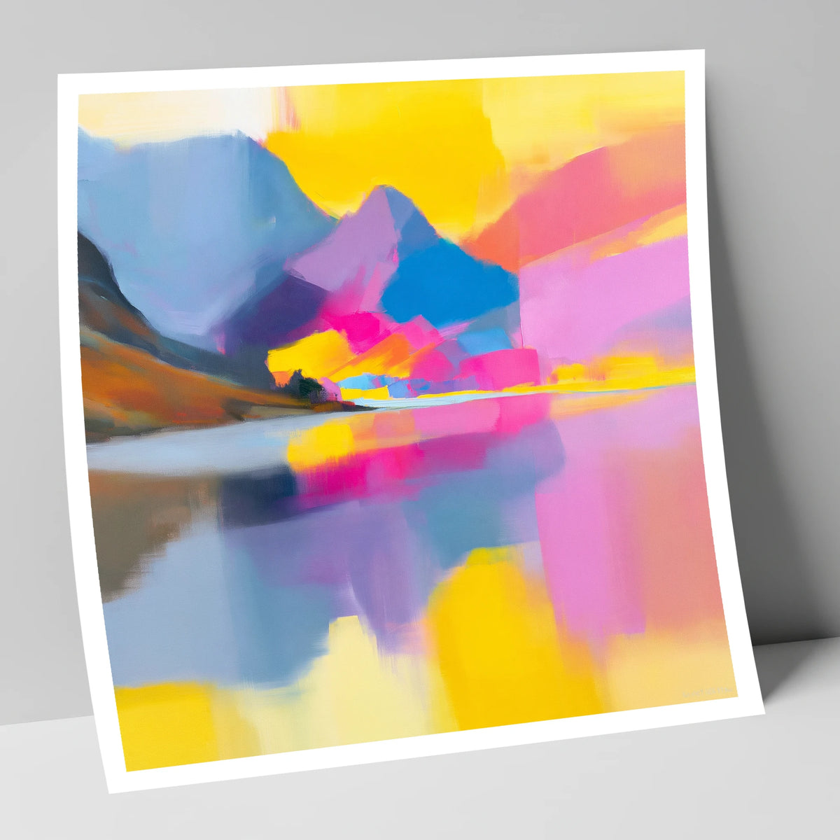 Vibrant Loweswater Lake Reflections lake district lake art print