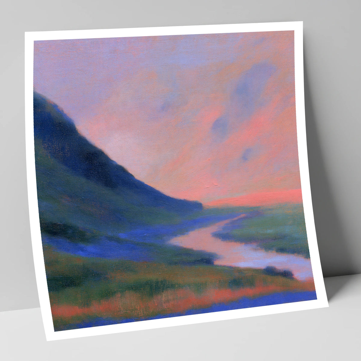 Winding River at Twilight lake district waterfall art print