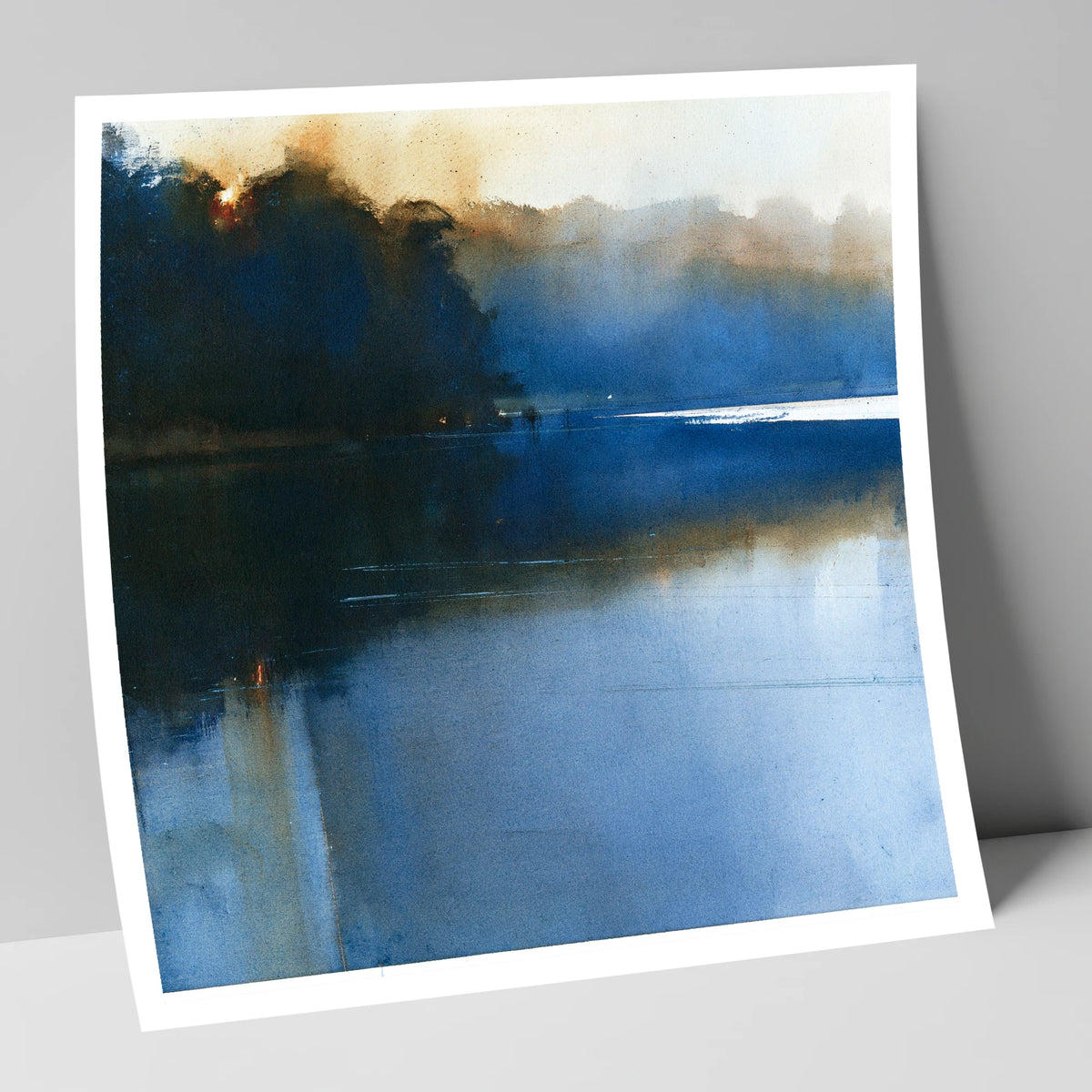 Indigo Lake at Dawn lake district lake art print