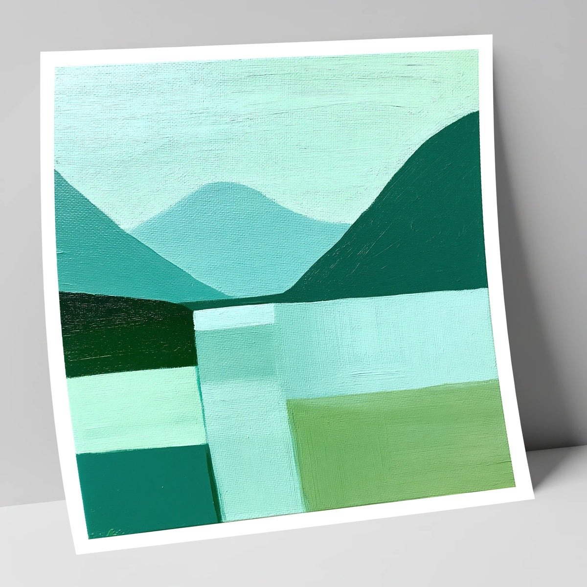 Abstract Geometric Wastwater Fells lake district lake art print