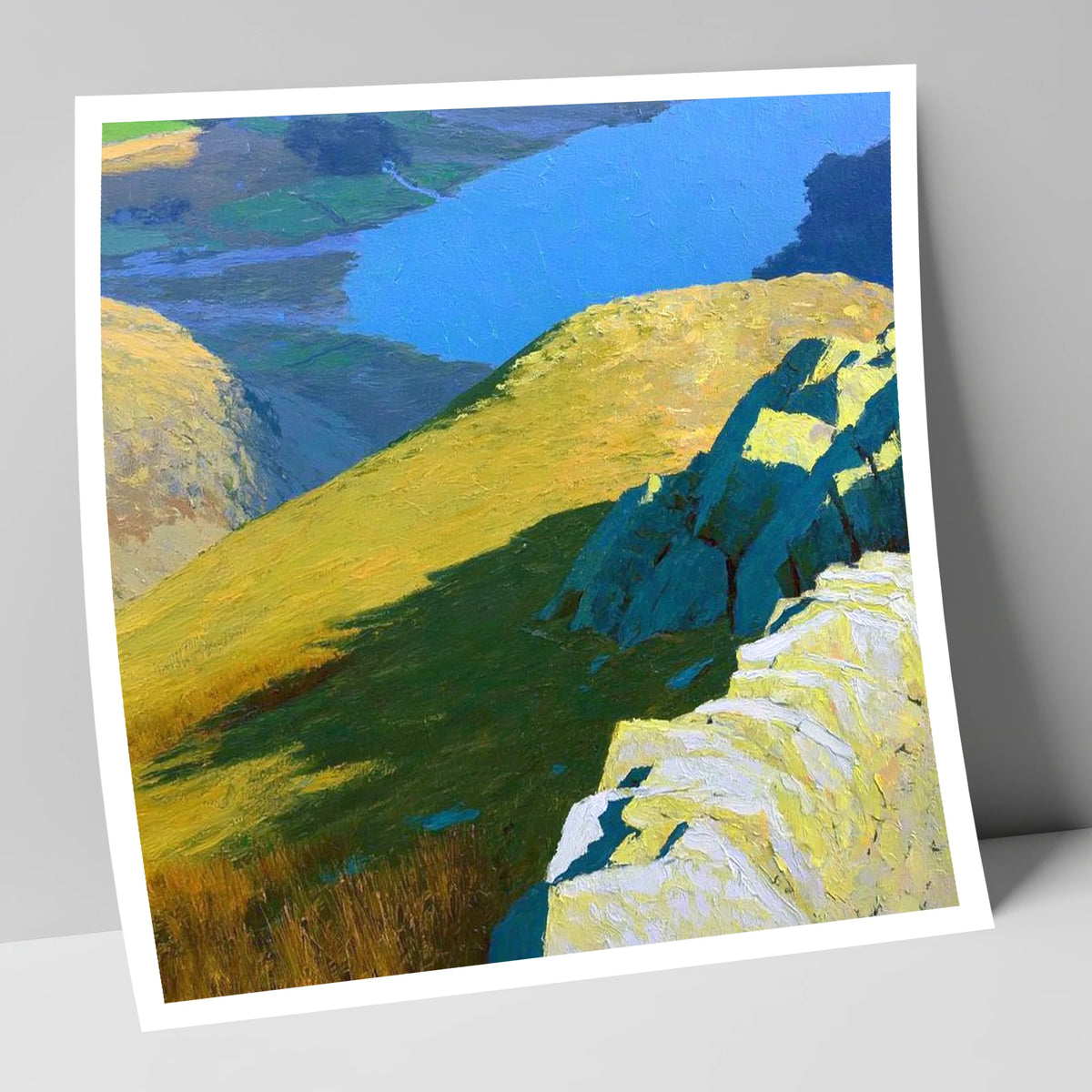 Sunlit Ridge on Stone Arthur lake district fell art print