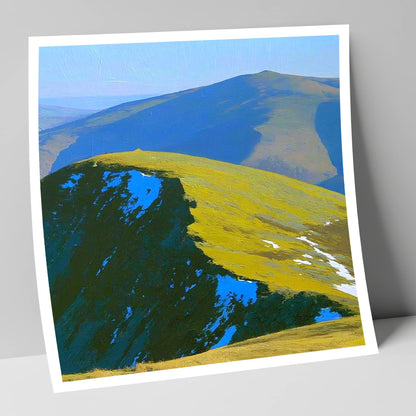 Sunlight and Shadow on Hart Side lake district fell art print
