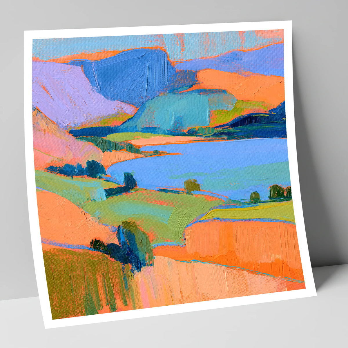 Vibrant Fells And Blue Lake lake district lake art print