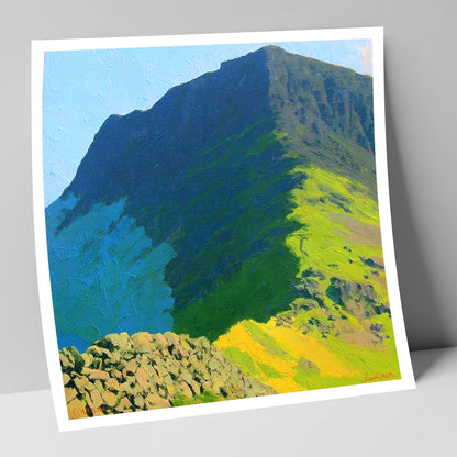 Blue Shadows on Haystacks Ridge lake district fell art print